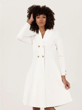 Aleeza Paris Chardonnay Knit Blazer Dress